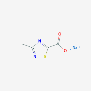 molecular formula C4H4N2NaO2S B2991883 钠；3-甲基-1,2,4-噻二唑-5-甲酸盐 CAS No. 2231673-03-1