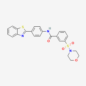 N-[4-(1,3-benzothiazol-2-yl)phenyl]-3-(morpholin-4-ylsulfonyl)benzamide