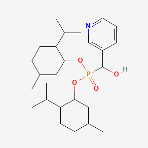 molecular formula C26H44NO4P B2991915 双[(5-甲基-2-丙烷-2-基环己基)氧基]甲酰基-吡啶-3-基甲醇 CAS No. 382149-56-6