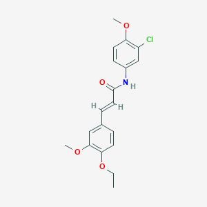 (2E)-N-(3-chloro-4-methoxyphenyl)-3-(4-ethoxy-3-methoxyphenyl)prop-2-enamide