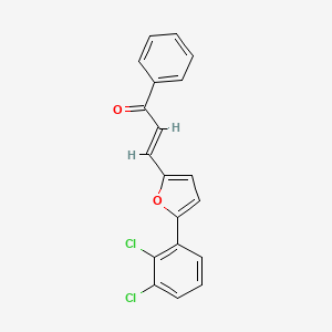 molecular formula C19H12Cl2O2 B2991925 3-(5-(2,3-Dichlorophenyl)-2-furyl)-1-phenyl-2-propen-1-one CAS No. 304896-42-2