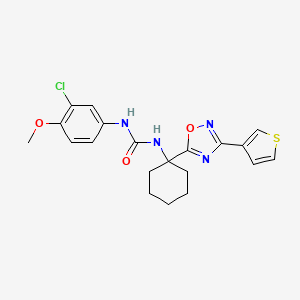 1-(3-Chloro-4-methoxyphenyl)-3-{1-[3-(thiophen-3-yl)-1,2,4-oxadiazol-5-yl]cyclohexyl}urea