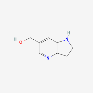 molecular formula C8H10N2O B2991928 1h-Pyrrolo[3,2-b]pyridine-6-methanol,2,3-dihydro- CAS No. 1194869-43-6