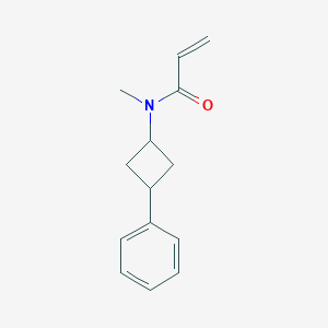 molecular formula C14H17NO B2991937 N-Methyl-N-(3-phenylcyclobutyl)prop-2-enamide CAS No. 2411288-78-1