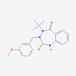 molecular formula C20H23N3O3 B2991945 4-(tert-butyl)-3-(3-methoxybenzyl)-3,4-dihydro-1H-1,3,4-benzotriazepine-2,5-dione CAS No. 866157-57-5