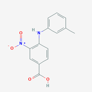 molecular formula C14H12N2O4 B2991947 3-Nitro-4-(3-toluidino)benzoic acid CAS No. 452088-49-2