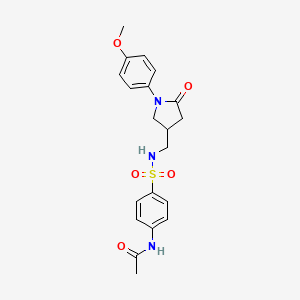 N-(4-(N-((1-(4-methoxyphenyl)-5-oxopyrrolidin-3-yl)methyl)sulfamoyl)phenyl)acetamide