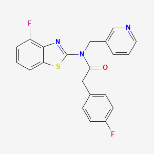 molecular formula C21H15F2N3OS B2991949 N-(4-氟苯并[d]噻唑-2-基)-2-(4-氟苯基)-N-(吡啶-3-基甲基)乙酰胺 CAS No. 920165-78-2