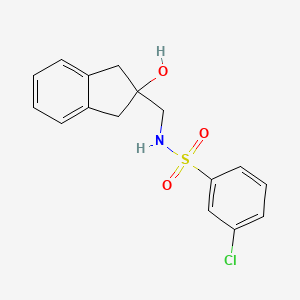 3-chloro-N-((2-hydroxy-2,3-dihydro-1H-inden-2-yl)methyl)benzenesulfonamide