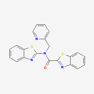 molecular formula C21H14N4OS2 B2991958 N-(benzo[d]thiazol-2-yl)-N-(pyridin-2-ylmethyl)benzo[d]thiazole-2-carboxamide CAS No. 886902-72-3