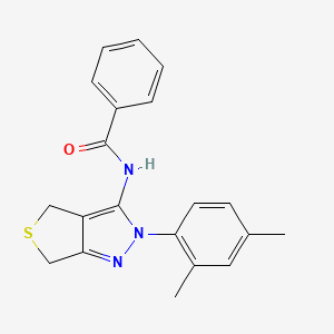 molecular formula C20H19N3OS B2991961 N-[2-(2,4-二甲苯基)-4,6-二氢噻吩并[3,4-c]吡唑-3-基]苯甲酰胺 CAS No. 396719-73-6