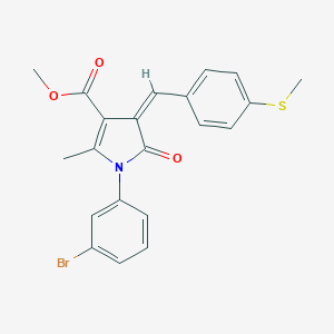 molecular formula C21H18BrNO3S B299197 methyl 1-(3-bromophenyl)-2-methyl-4-[4-(methylsulfanyl)benzylidene]-5-oxo-4,5-dihydro-1H-pyrrole-3-carboxylate 
