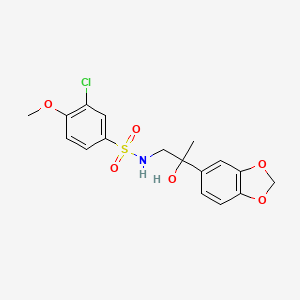 N-(2-(benzo[d][1,3]dioxol-5-yl)-2-hydroxypropyl)-3-chloro-4-methoxybenzenesulfonamide