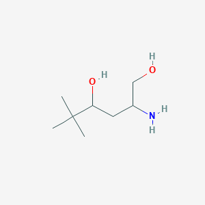 molecular formula C8H19NO2 B2991974 2-Amino-5,5-dimethylhexane-1,4-diol CAS No. 1803566-04-2