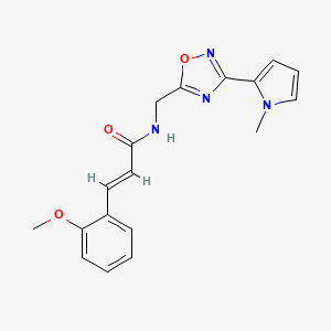 (E)-3-(2-methoxyphenyl)-N-((3-(1-methyl-1H-pyrrol-2-yl)-1,2,4-oxadiazol-5-yl)methyl)acrylamide