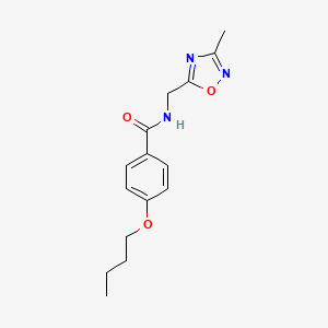 4-butoxy-N-((3-methyl-1,2,4-oxadiazol-5-yl)methyl)benzamide