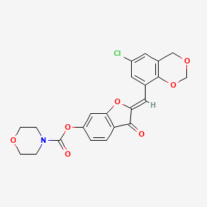 (Z)-2-((6-chloro-4H-benzo[d][1,3]dioxin-8-yl)methylene)-3-oxo-2,3-dihydrobenzofuran-6-yl morpholine-4-carboxylate
