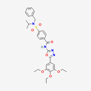 4-[benzyl(propan-2-yl)sulfamoyl]-N-[5-(3,4,5-triethoxyphenyl)-1,3,4-oxadiazol-2-yl]benzamide