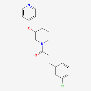 3-(3-Chlorophenyl)-1-(3-(pyridin-4-yloxy)piperidin-1-yl)propan-1-one