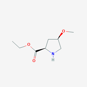 molecular formula C8H15NO3 B2992022 Ethyl (2R,4R)-4-methoxypyrrolidine-2-carboxylate CAS No. 2287237-59-4