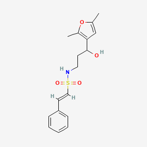 (E)-N-(3-(2,5-dimethylfuran-3-yl)-3-hydroxypropyl)-2-phenylethenesulfonamide