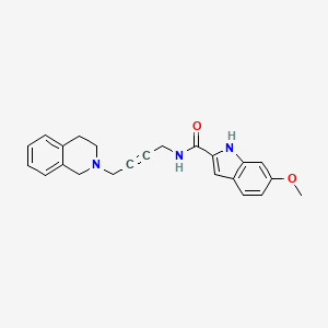 molecular formula C23H23N3O2 B2992038 N-(4-(3,4-二氢异喹啉-2(1H)-基)丁-2-炔-1-基)-6-甲氧基-1H-吲哚-2-甲酰胺 CAS No. 1421473-65-5