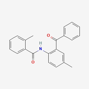 molecular formula C22H19NO2 B2992041 N-(2-benzoyl-4-methylphenyl)-2-methylbenzamide CAS No. 388107-01-5