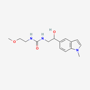 molecular formula C15H21N3O3 B2992047 1-(2-hydroxy-2-(1-methyl-1H-indol-5-yl)ethyl)-3-(2-methoxyethyl)urea CAS No. 2034441-84-2