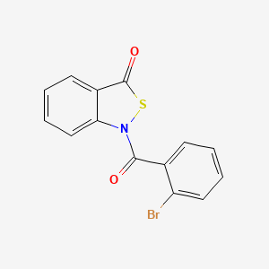 molecular formula C14H8BrNO2S B2992050 1-(2-bromobenzoyl)benzo[c]isothiazol-3(1H)-one CAS No. 877811-85-3
