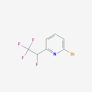 molecular formula C7H4BrF4N B2992056 2-Bromo-6-(1,2,2,2-tetrafluoroethyl)pyridine CAS No. 2580231-87-2