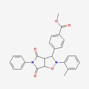 methyl 4-(4,6-dioxo-5-phenyl-2-(o-tolyl)hexahydro-2H-pyrrolo[3,4-d]isoxazol-3-yl)benzoate
