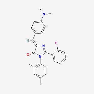 (Z)-4-(4-(dimethylamino)benzylidene)-1-(2,4-dimethylphenyl)-2-(2-fluorophenyl)-1H-imidazol-5(4H)-one