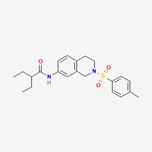 molecular formula C22H28N2O3S B2992075 2-ethyl-N-(2-tosyl-1,2,3,4-tetrahydroisoquinolin-7-yl)butanamide CAS No. 954630-75-2
