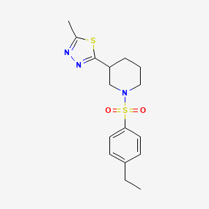 2-(1-((4-Ethylphenyl)sulfonyl)piperidin-3-yl)-5-methyl-1,3,4-thiadiazole