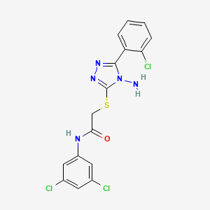 2-[[4-amino-5-(2-chlorophenyl)-1,2,4-triazol-3-yl]sulfanyl]-N-(3,5-dichlorophenyl)acetamide