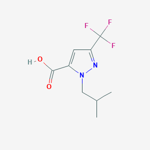 molecular formula C9H11F3N2O2 B2992095 1-isobutyl-3-(trifluoromethyl)-1H-pyrazole-5-carboxylic acid CAS No. 2090994-89-9