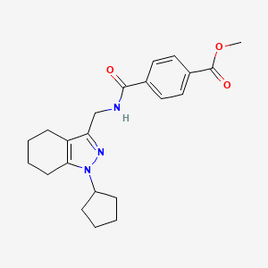 methyl 4-(((1-cyclopentyl-4,5,6,7-tetrahydro-1H-indazol-3-yl)methyl)carbamoyl)benzoate