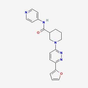 molecular formula C19H19N5O2 B2992105 1-(6-(furan-2-yl)pyridazin-3-yl)-N-(pyridin-4-yl)piperidine-3-carboxamide CAS No. 1202995-50-3