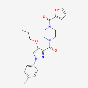 (1-(4-fluorophenyl)-4-propoxy-1H-pyrazol-3-yl)(4-(furan-2-carbonyl)piperazin-1-yl)methanone