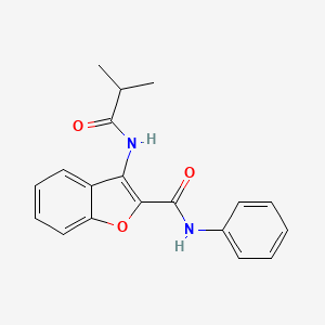molecular formula C19H18N2O3 B2992116 3-isobutyramido-N-phenylbenzofuran-2-carboxamide CAS No. 862829-60-5