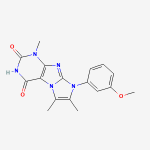 8-(3-methoxyphenyl)-1,6,7-trimethyl-1H-imidazo[2,1-f]purine-2,4(3H,8H)-dione
