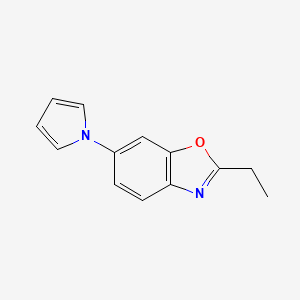 molecular formula C13H12N2O B2992118 2-ethyl-6-(1H-pyrrol-1-yl)-1,3-benzoxazole CAS No. 861206-65-7