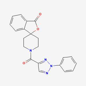 molecular formula C21H18N4O3 B2992131 1'-(2-phenyl-2H-1,2,3-triazole-4-carbonyl)-3H-spiro[isobenzofuran-1,4'-piperidin]-3-one CAS No. 1797702-64-7