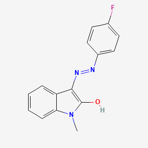 1-methyl-1H-indole-2,3-dione 3-[N-(4-fluorophenyl)hydrazone]