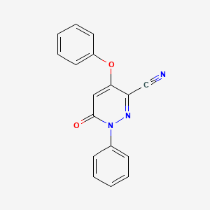 6-Oxo-4-phenoxy-1-phenyl-1,6-dihydro-3-pyridazinecarbonitrile