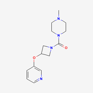 molecular formula C14H20N4O2 B2992165 (4-Methylpiperazin-1-yl)(3-(pyridin-3-yloxy)azetidin-1-yl)methanone CAS No. 1903856-03-0