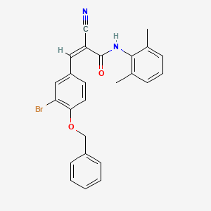 (Z)-3-(3-Bromo-4-phenylmethoxyphenyl)-2-cyano-N-(2,6-dimethylphenyl)prop-2-enamide