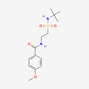 molecular formula C14H22N2O4S B2992169 N-[2-(tert-butylsulfamoyl)ethyl]-4-methoxybenzamide CAS No. 899967-57-8