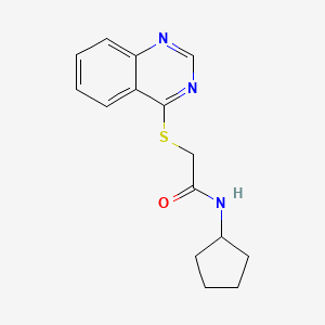 N-cyclopentyl-2-quinazolin-4-ylsulfanylacetamide