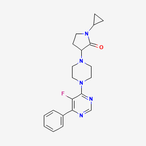 1-Cyclopropyl-3-[4-(5-fluoro-6-phenylpyrimidin-4-yl)piperazin-1-yl]pyrrolidin-2-one